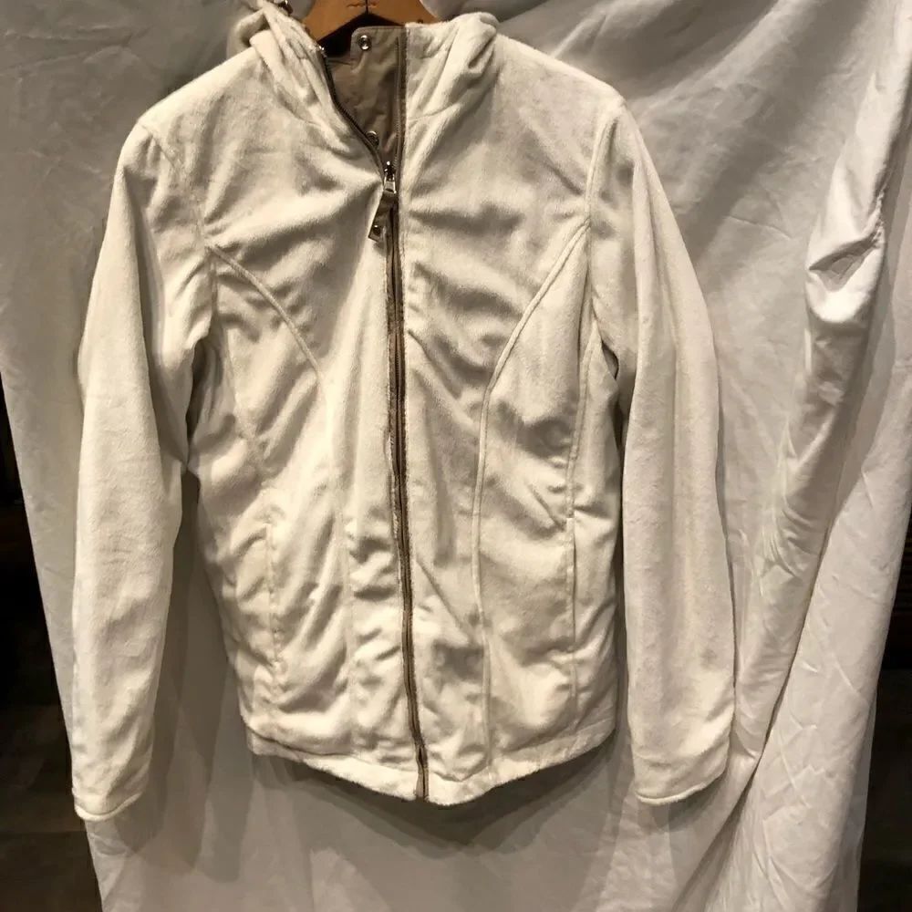 Free Country Reversible Jacket Tan/White Small - Picture 5 of 9